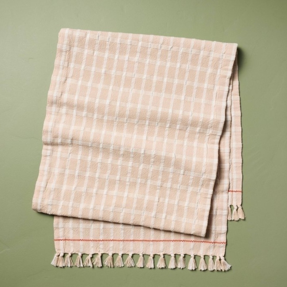 Tri-Stripe Plaid Woven Table Runner from Hearth & Hand™ with Magnolia NWOT